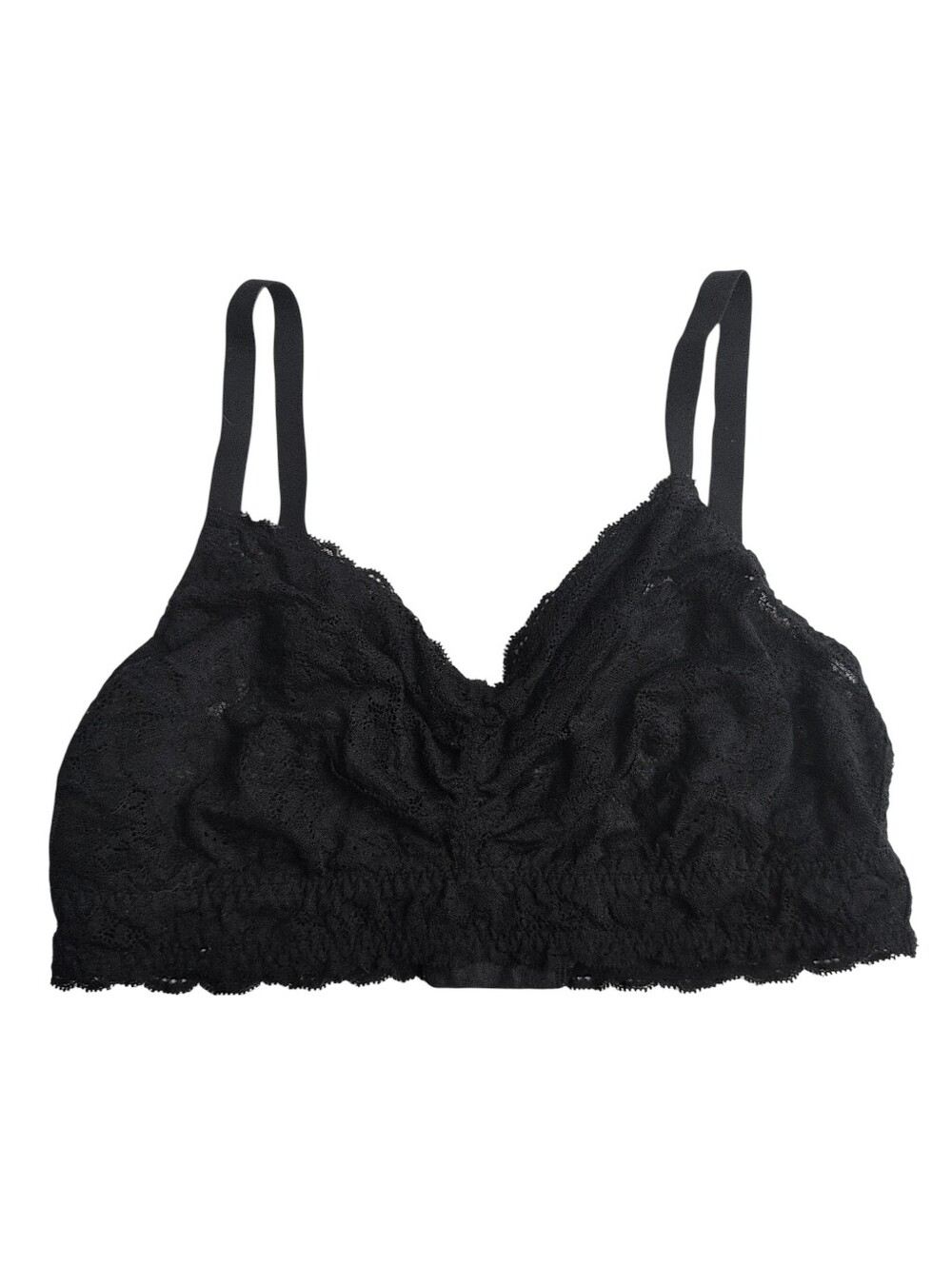 MONTELLE INTIMATES Wireless Black Lace Bra 40D/E